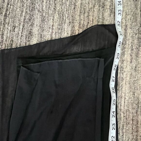 Womens Size XL Wide Leg Pants Black Pull On Elastic Sheer Lined Flowy USA NWOT - Picture 7 of 7